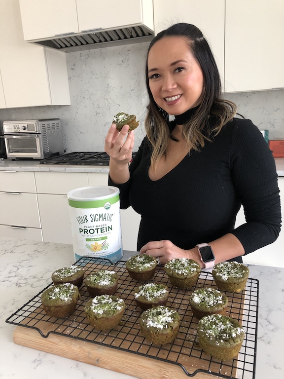 Low Carb Matcha Muffin with Protein